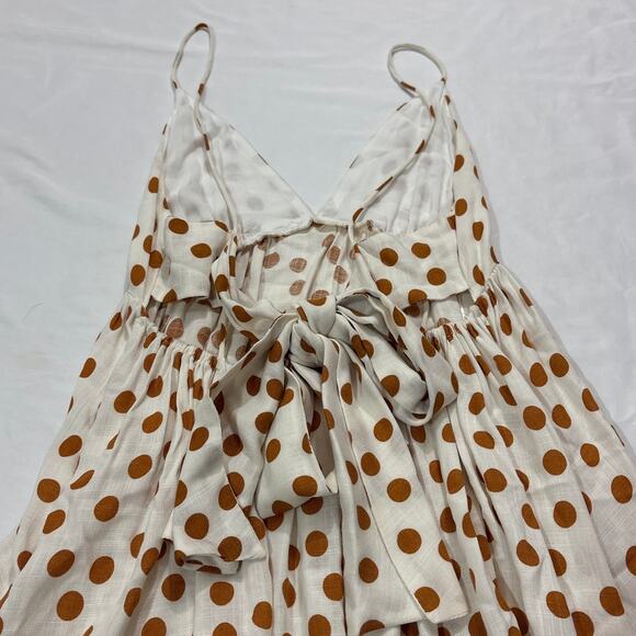 Zara Womens Small Polka Dot Tank Mini Dress Sundress Romantic Dainty Vacation - Picture 4 of 8